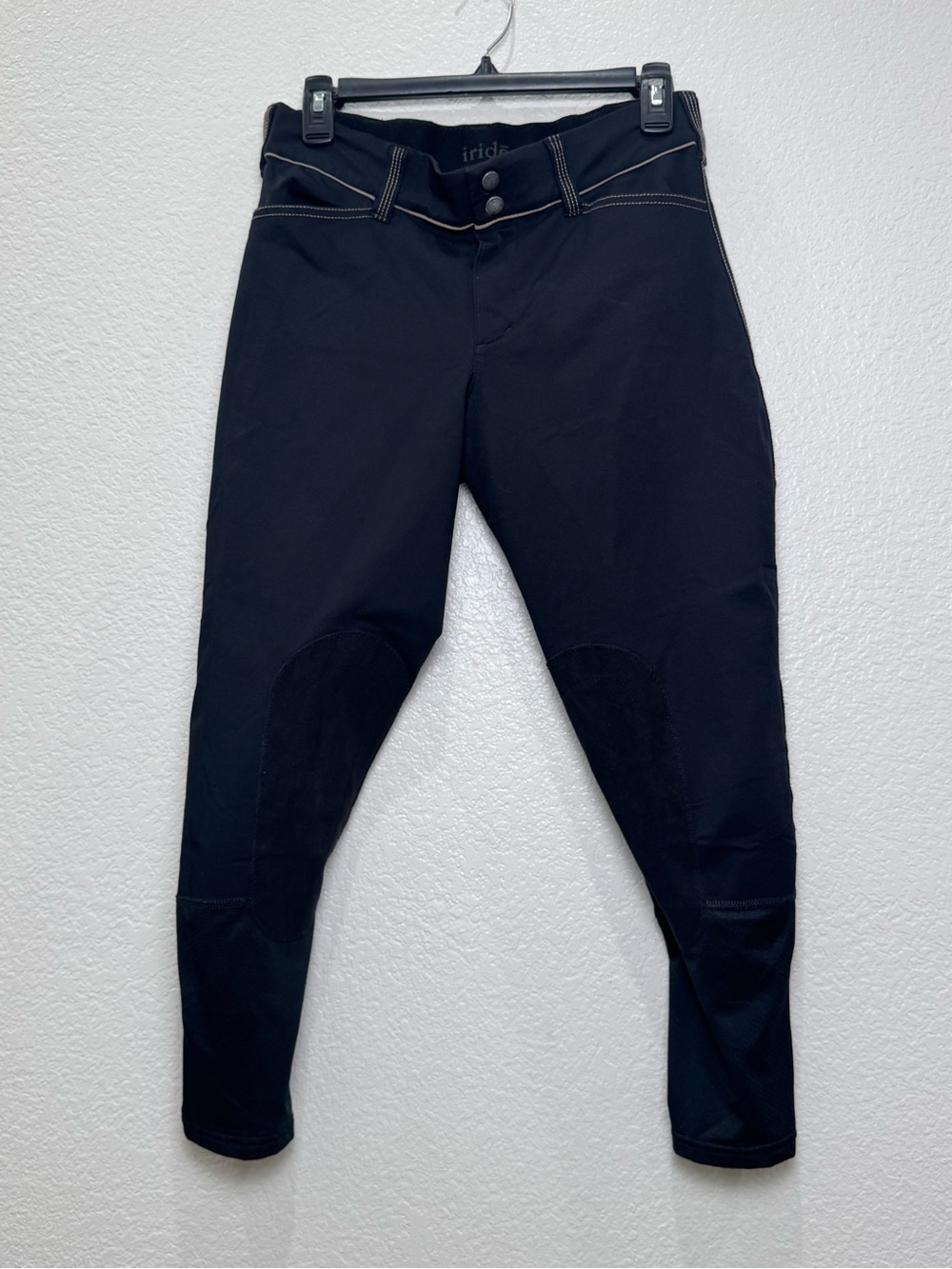 Irideon Zanzibar Breeches Womens 28 Black Knee Patch Equestrian Riding USA